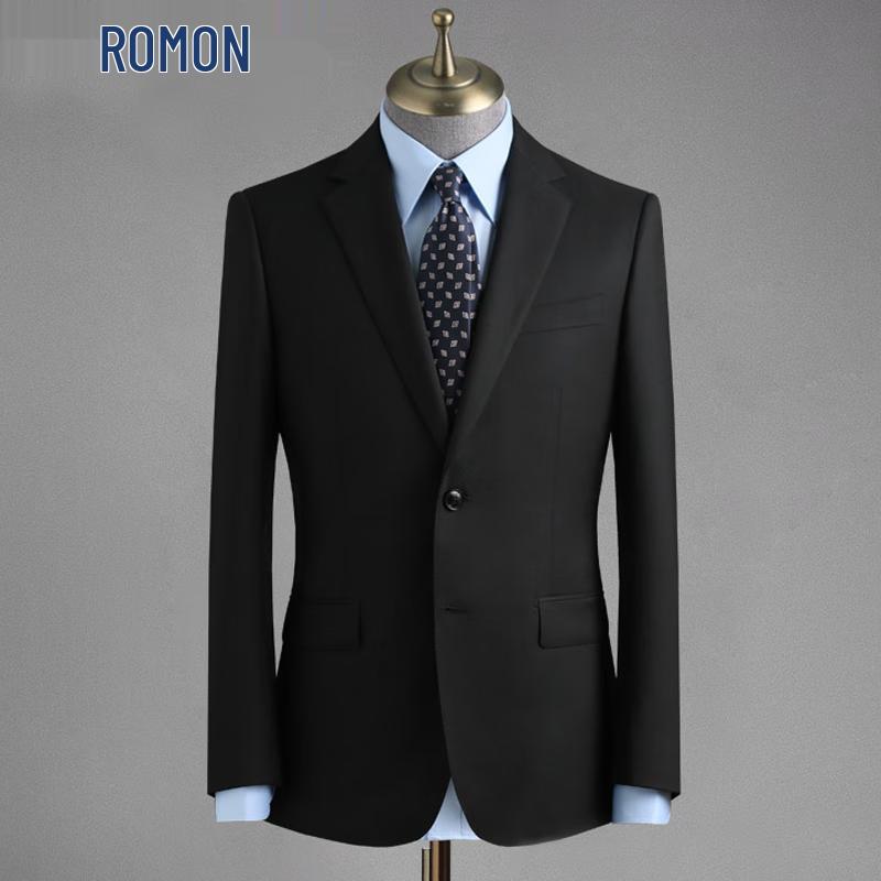 Мужской деловой пиджак ROMON приталенного кроя 5XL чёрный