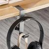 Adjustable Desk Hook Set-Black Anti-Slip Design, 3 Pieces For Bags, Headphones Storage Clamp