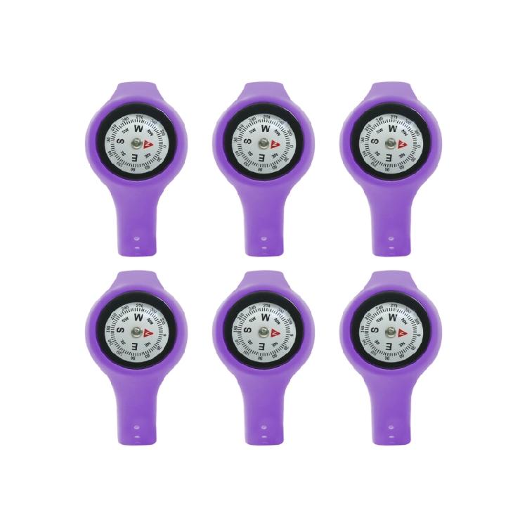 6Pcs Compacts Light Weight Student Compasses Watches High Precisions Navigation Tool Adjustable Strap Wearable Compasses