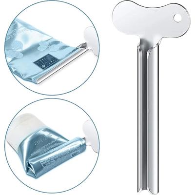 Stainless Steel Toothpaste Squeezer-Non-Slip Multi-Use Tube Dispenser for Creams,Gels&Cosmetics-Space-Saving Bathroom&Salon Tool