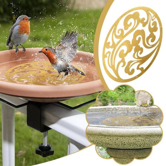 Copper Disc Purification Plate for Birds Bath Brass Tray Safe Water Cleaner Rust-Proof Metal Outdoor Pet Supplies for Tree Statue Pond Balcony