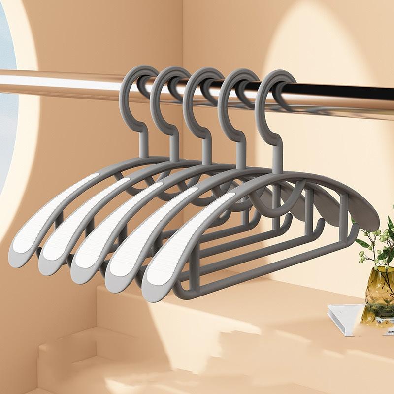 

Бесшовная вешалка для одежды, Бытовая вешалка для одежды, Нескользящая вешалка для одежды, Крутой крючок для вешалки для одежды, Сушилка для одежды, Одежда 5pcs серый