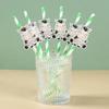 6pcs Animal Paper Drinking Straw LIon Tiger Jungle Birthday Party Forset Safari Party Supplies Kids Wild One Birthday Decoration