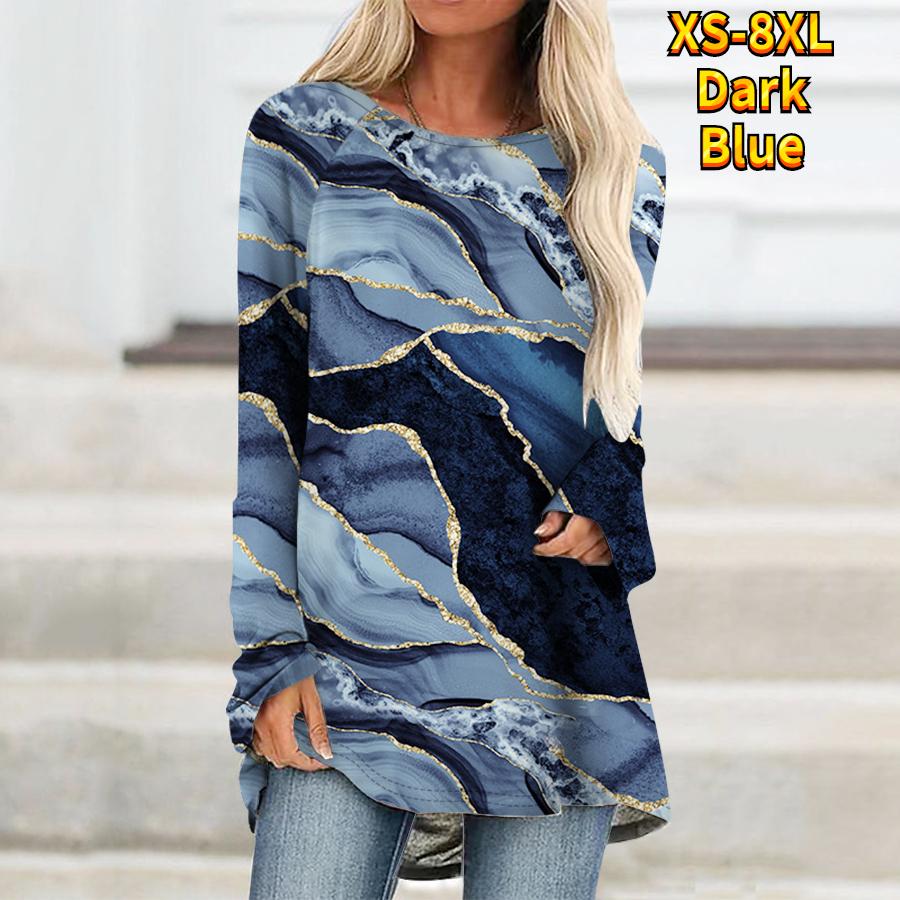 Женская футболка с абстрактным рисунком в полоску Футболки с принтом Женская модная — фото 10