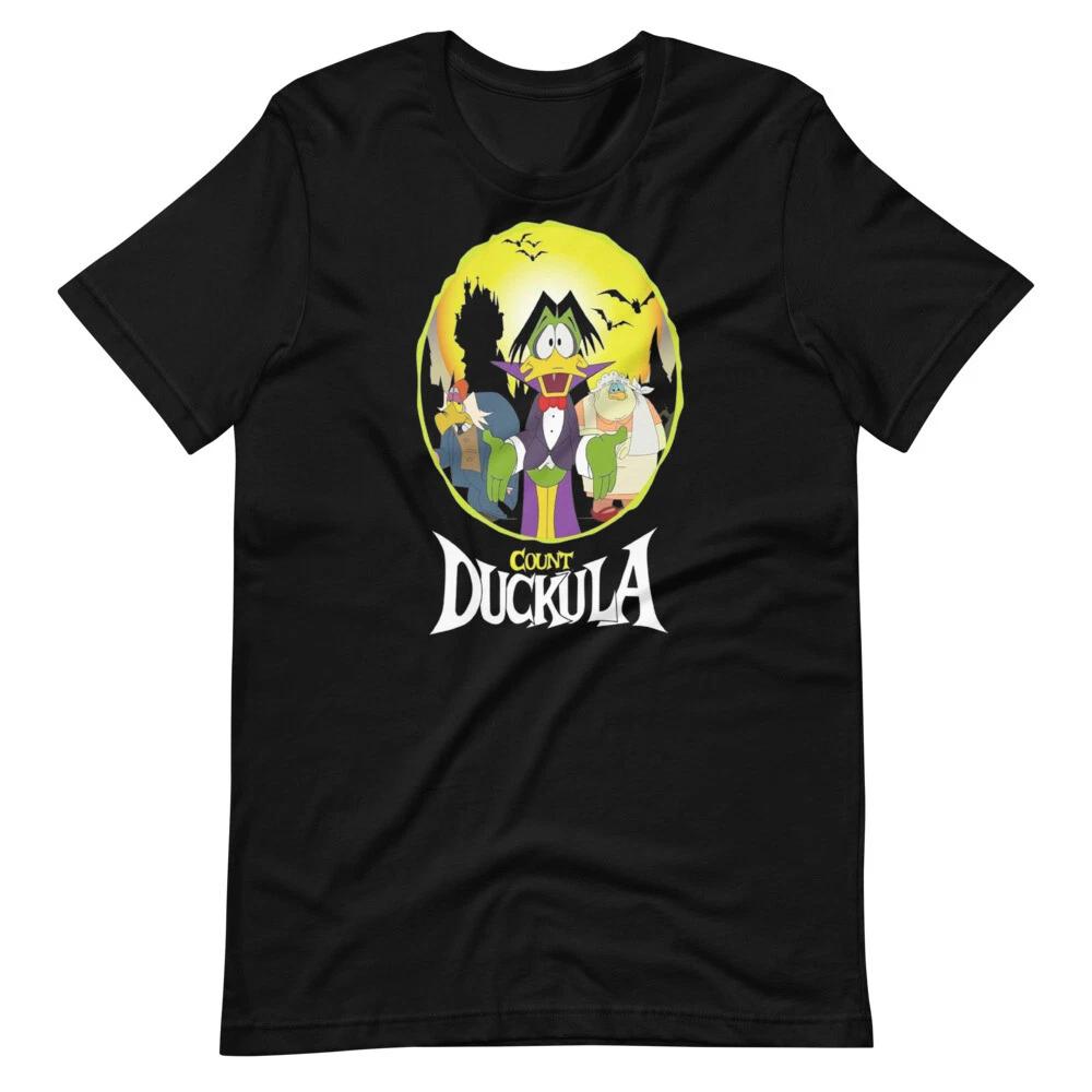 

COUNT DUCKULA Black Graphic Tee Short-Sleeve Unisex T-Shirt L