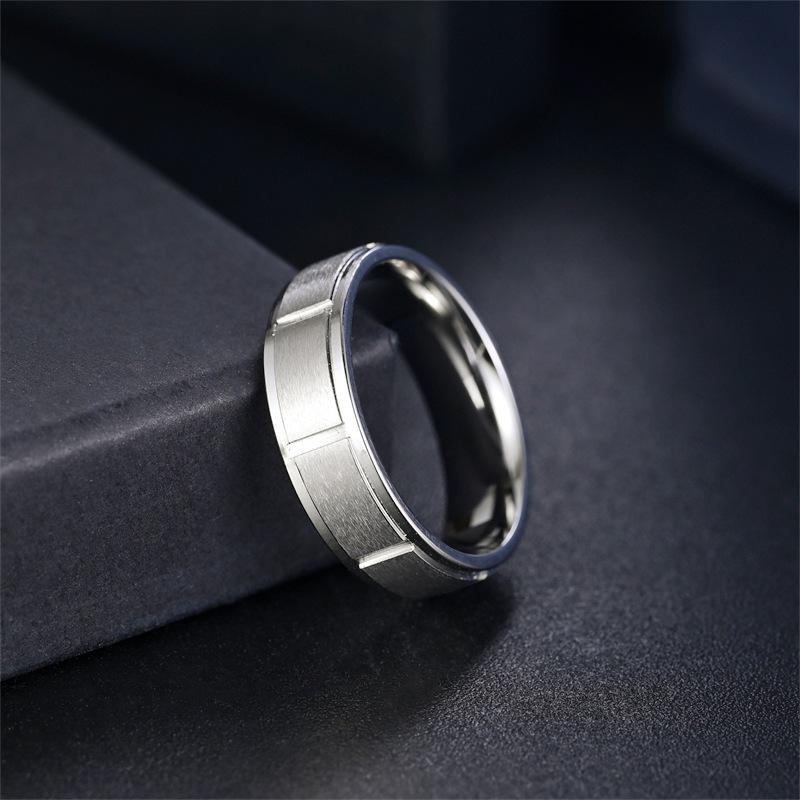 Trendy fashion titanium steel batch flower ring women s senior temperament couple ring trendy men s hand jewelry no. 5 серебряный