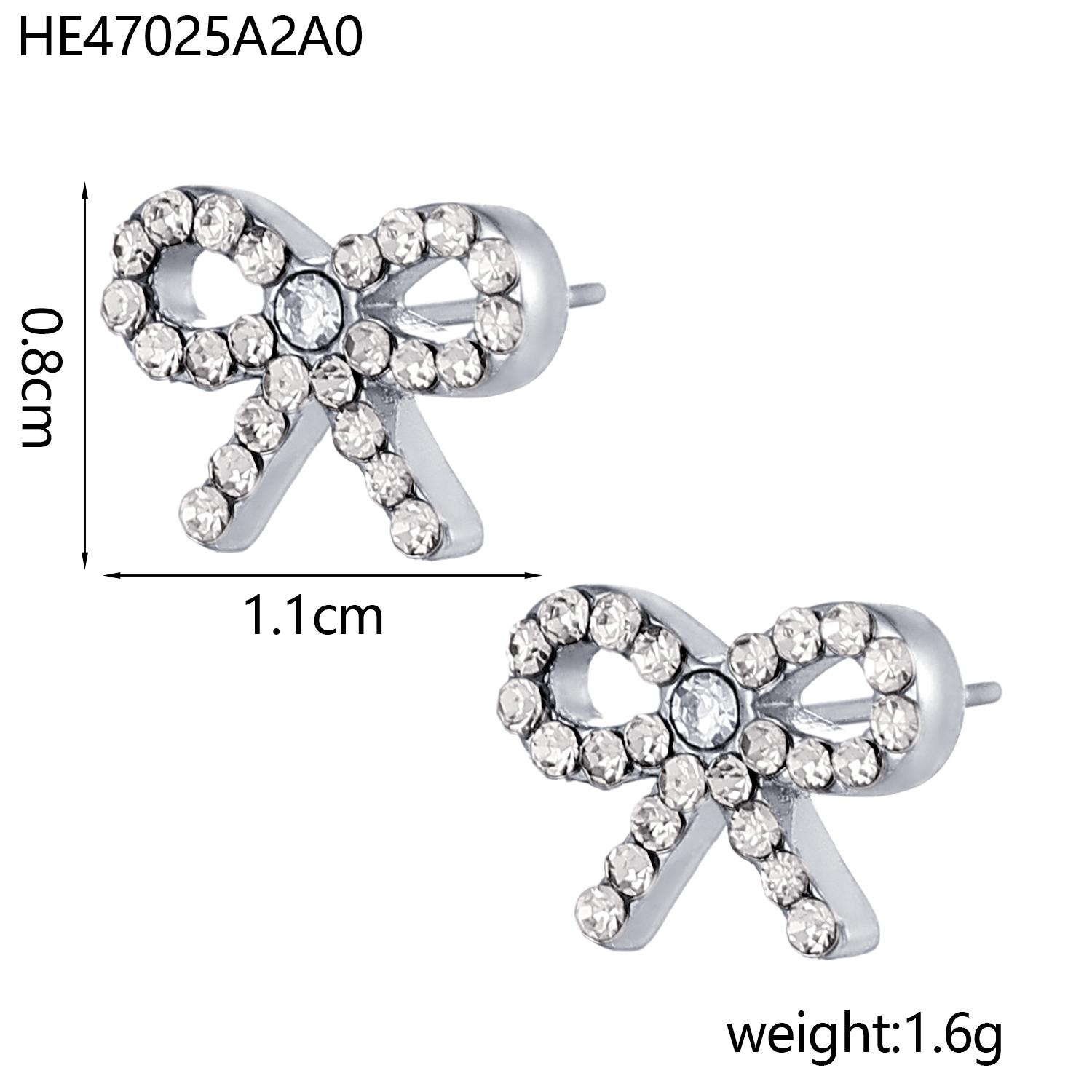 

CARLIDANA Creative Gold Plated Stainless Steel Bow Stud Earrings for Women Girls Bowkont Statement Vintage Jewelry Waterproof