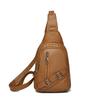 Breast Bag Women's Casual Shoulder Messenger Bag Sports Fashion Washed Soft Leather Chest Bag
