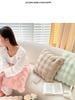 Tuscany Nordic Style Faux Fur Plush Pillow - Autumn/Winter Rabbit Fur Throw for Sofa & Bedroom