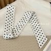 4.5x135cm White Black Beige Korean Long Skinny Hair Scarf for Women Polka Dot Fashion Headband Neckerchief Hair Accessories