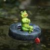 Travel Frog Zen Ornament - Resin Decor Gift for Office and Home