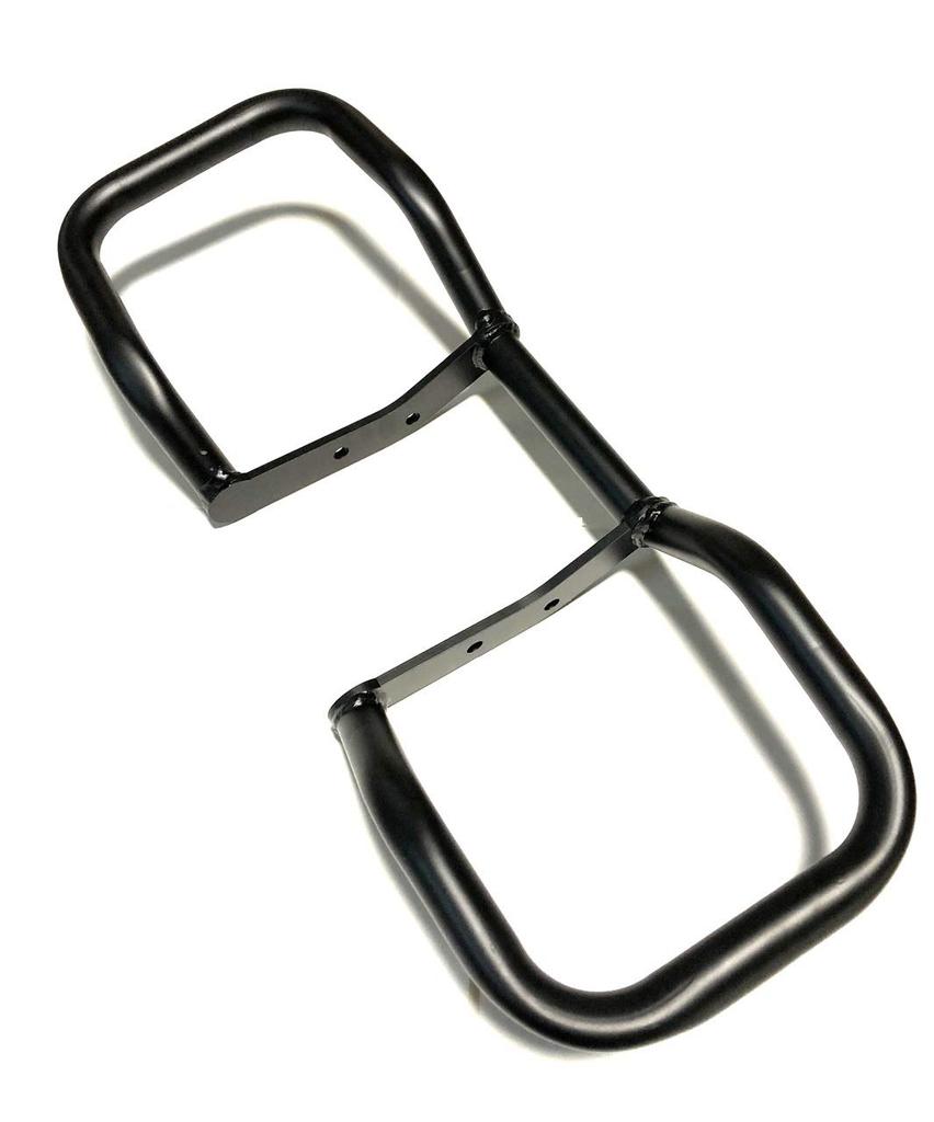 Kawasaki Engine for Custom Parts Guard/Hanger, Black/Silver Plated, W800, W650, W400, etc., (Black)