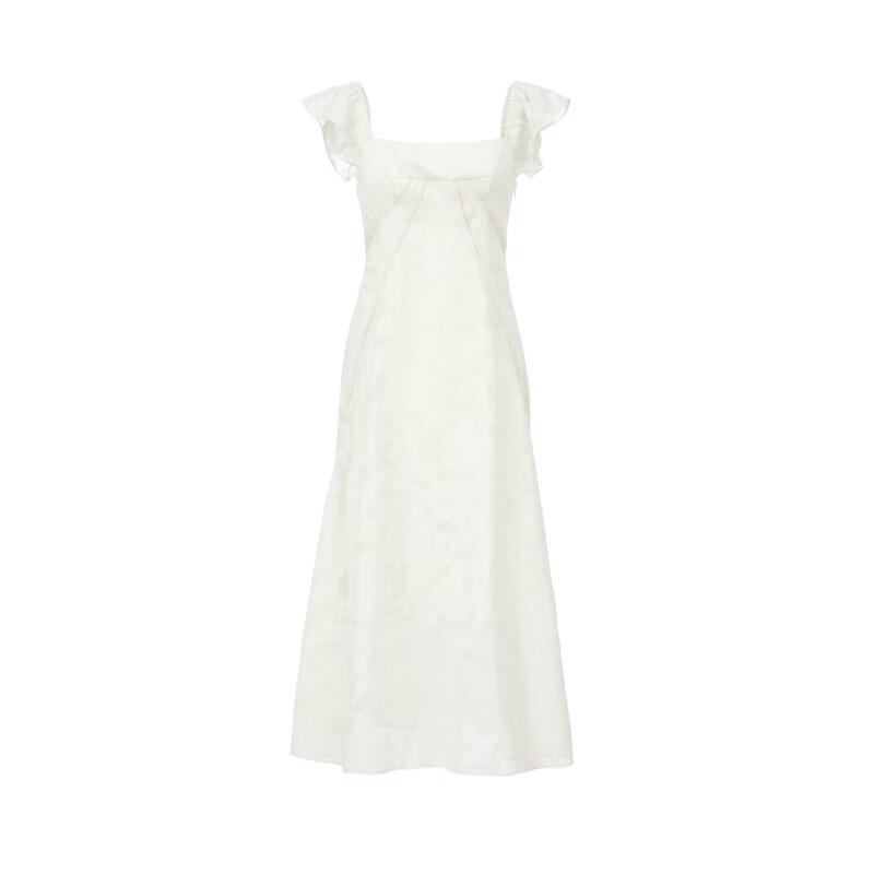 VEROMODA Hollow Jacquard A-Line Midi Dress