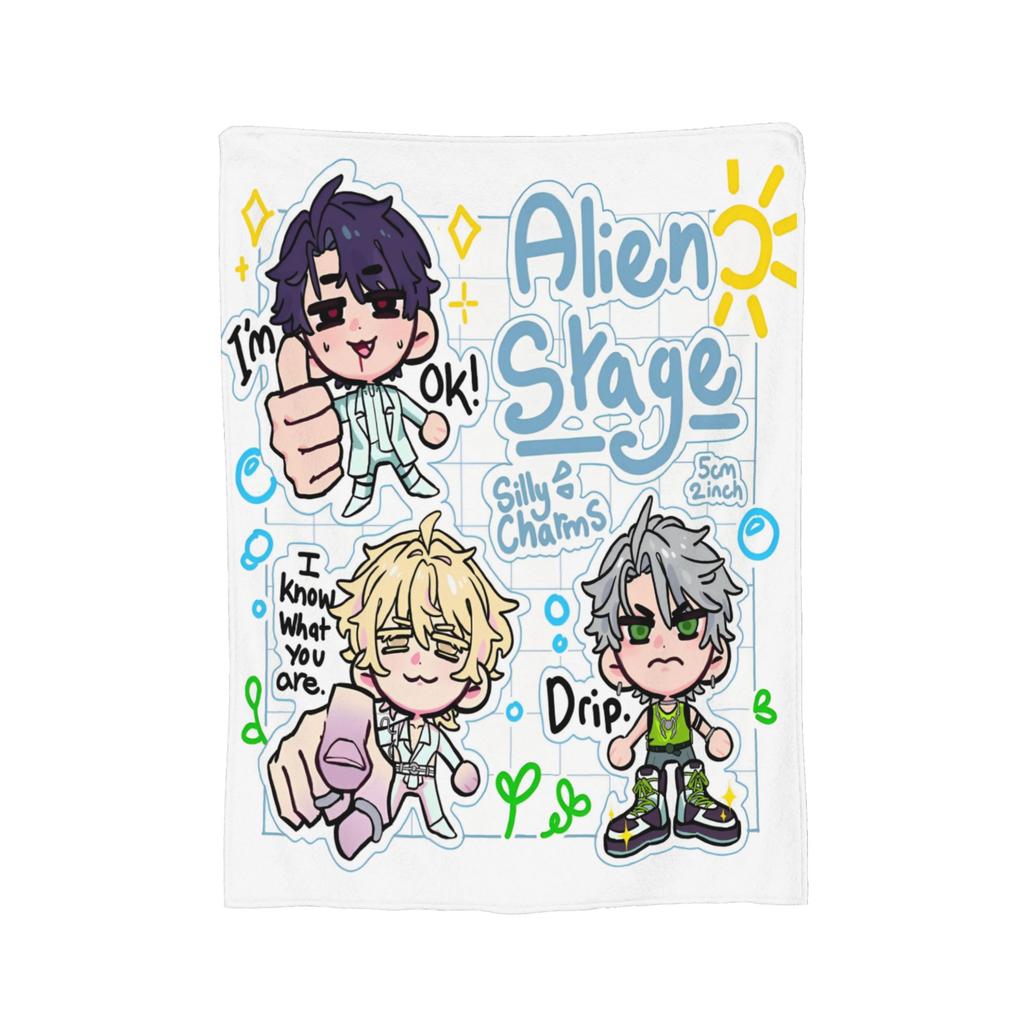 Alien Stage Anime Kawaii Blanket Flannel Mizi Sua Super Warm Throw Blankets for Bed Bedspread