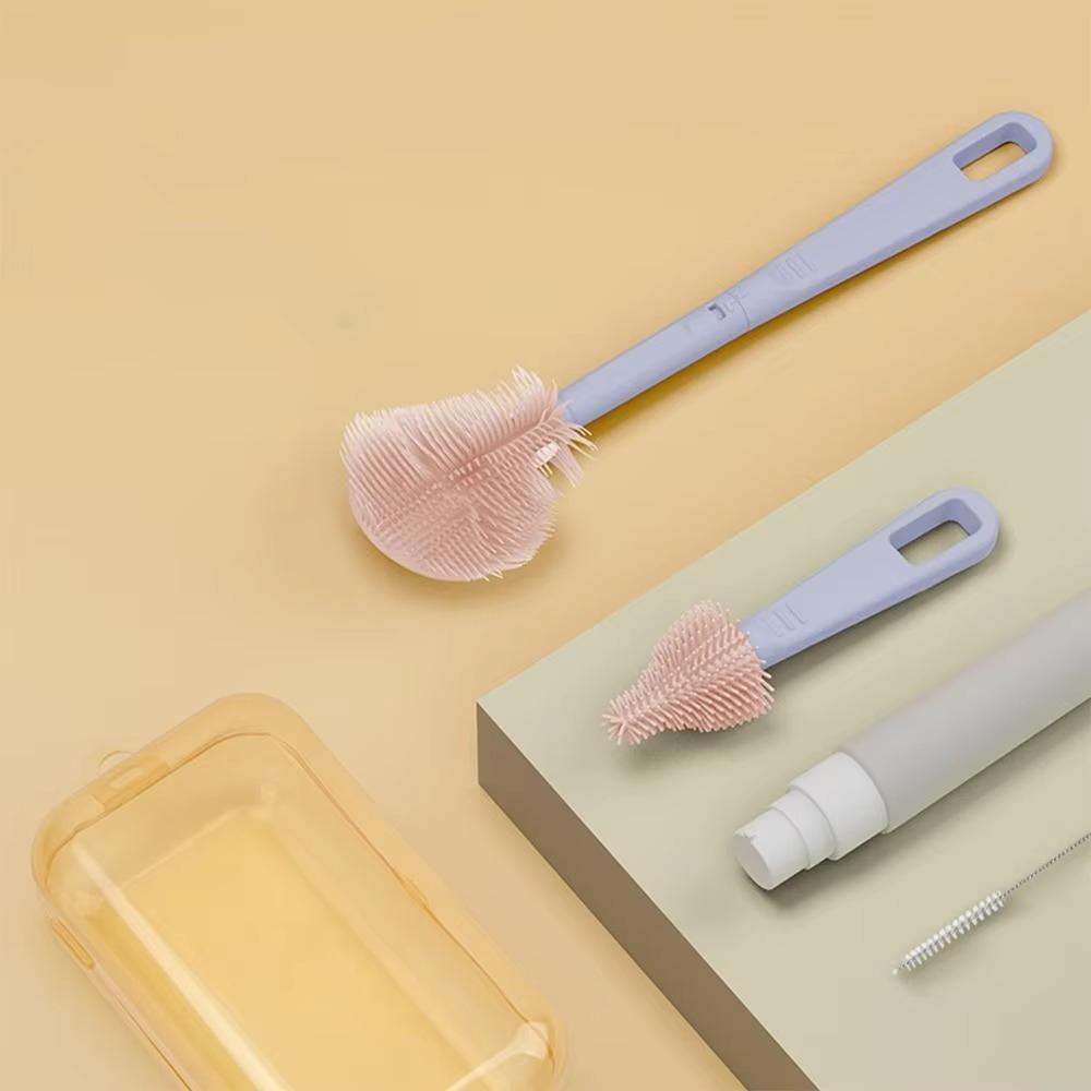Multipurpose Baby Bottle Cleaner Brush with Box Silicone Bottle Brush  Toddler