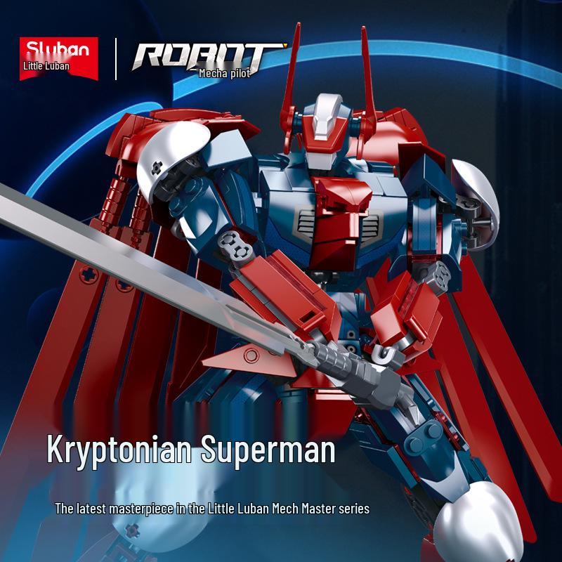Xiao Luban B1053 Superman Mech Model Building Blocks Toy Robot Gift for Boys Assembly