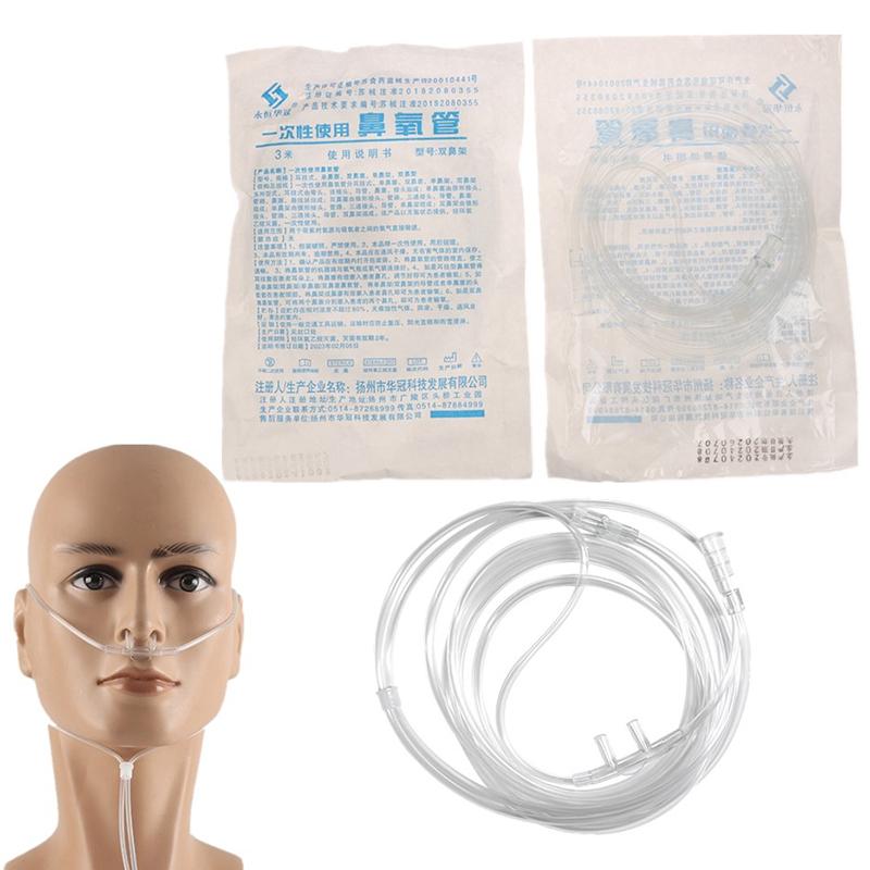 Nasal Oxygen Tubing 2/2.5/3/4/5M Double Stuffy Nose Cannula Plastic Tubes