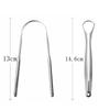 Dental Stainless Steel Metal Tongue Brush Tongue Scraper Cleaner for Adults Surgical Professional Eliminate Bad Breath Tool