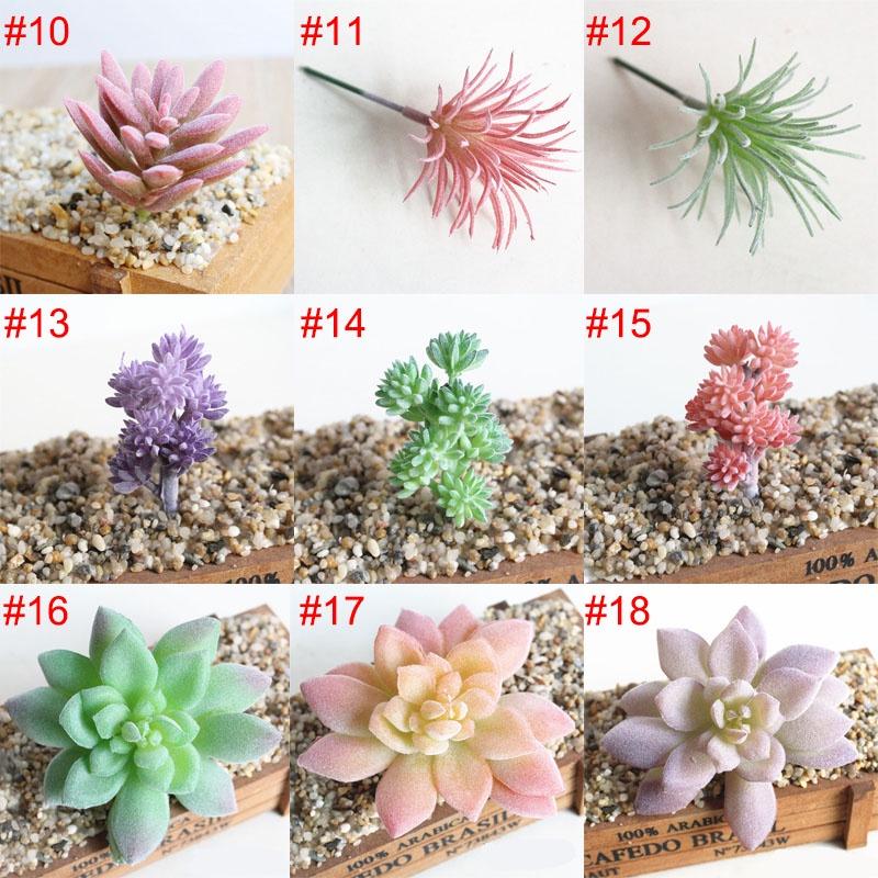 Artificial Succulents Mini Plant Fake Diy Home Office Desk Garden Decor Floral