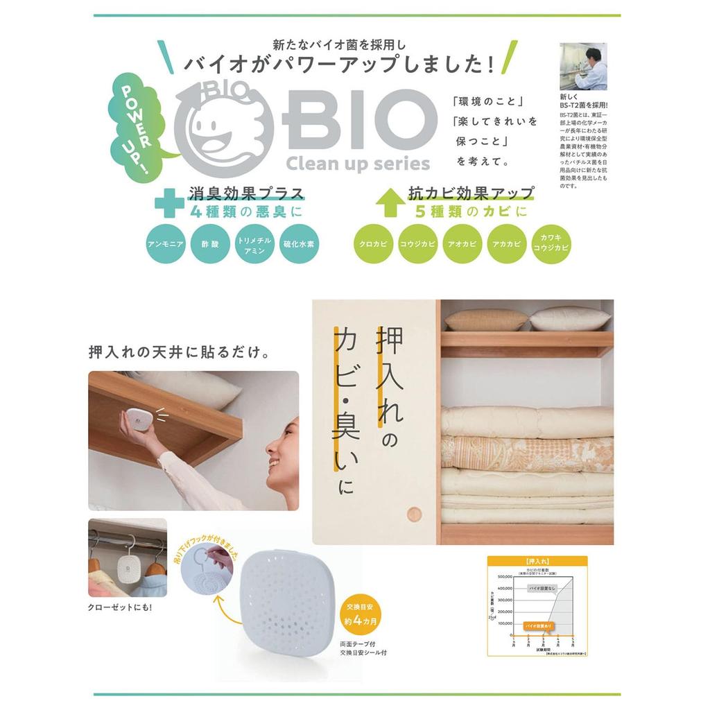 Cojit Power Bio Closet and Deodorizing 4 105mm X 22mm X 1 Pc Cleaner, Anti-Mold (Replacement Period Months), 140mm,