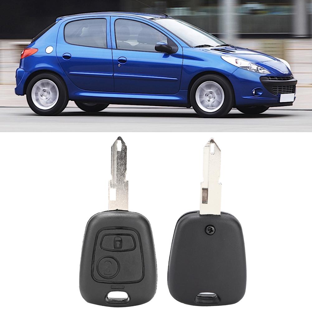 Capa para Chave de 2 Botões Acessório de Substituição para Chave de Carro Compatível com Peugeot 206 306 307