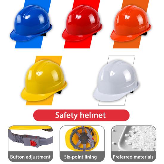 Hjälm för män inom bygg och säkerhet med ventilationssystem, justerbar 6-punkts spärrupphängning, industriellt arbetshuvudskydd, ABS-hårdhatt