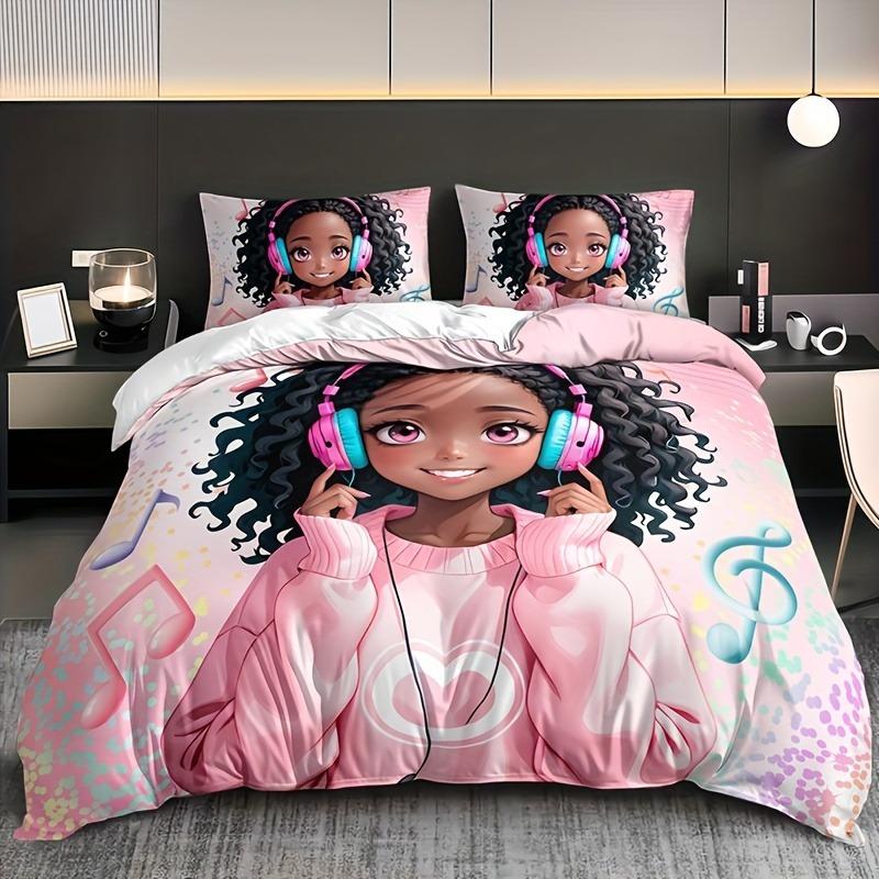 Princess Duvet Cover Set Comforter Bedding 3d Children'S Bedding Set 3-Piece 1 Quilt Cover King Size