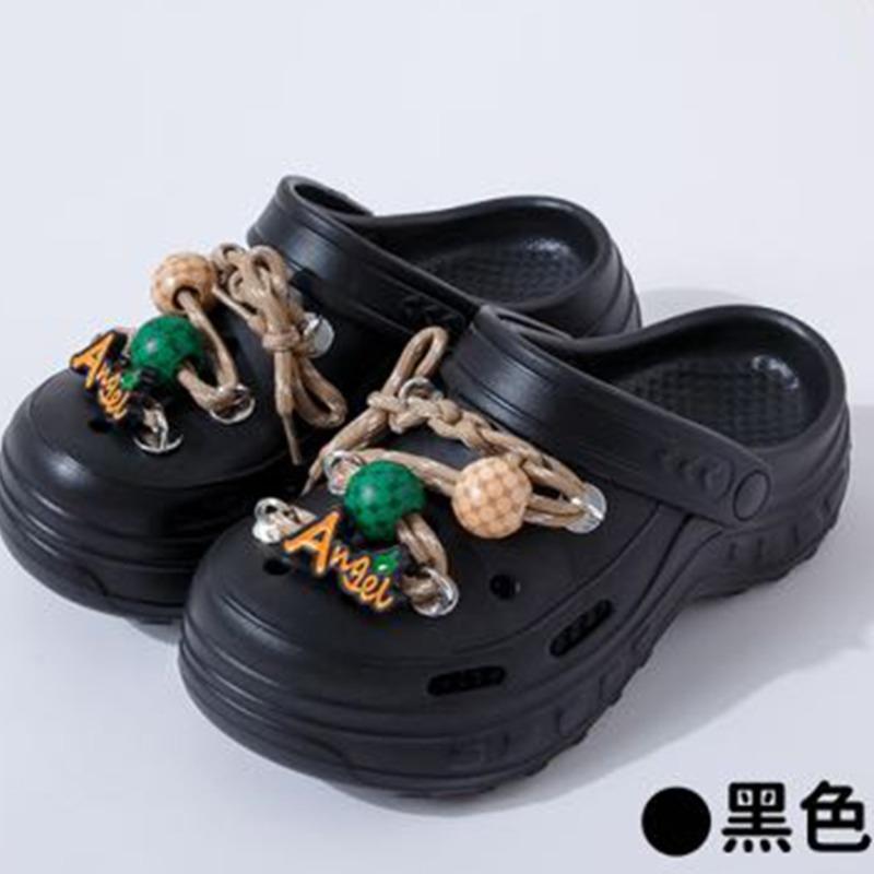New hole shoes women's indoor and outdoor stepping on shit feeling comfortable and breathable eva slippers thick-soled slippers wholesale