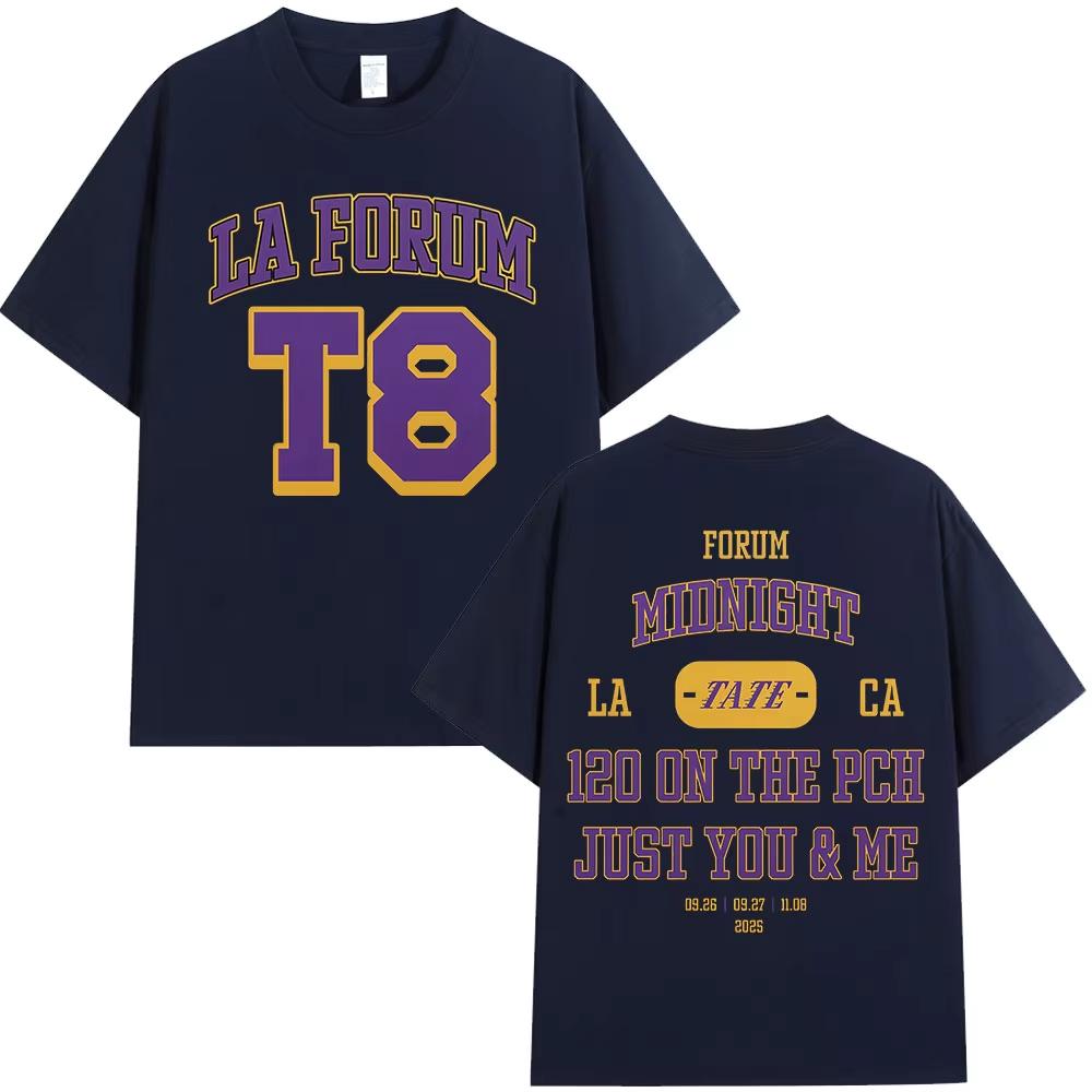 Tate McRae LA Forum T8 EVENT Miss Possessive Tour T-Shirt Men Women Harajuku O-Neck Short Sleeve T Shirts Cotton Casual T-shirts
