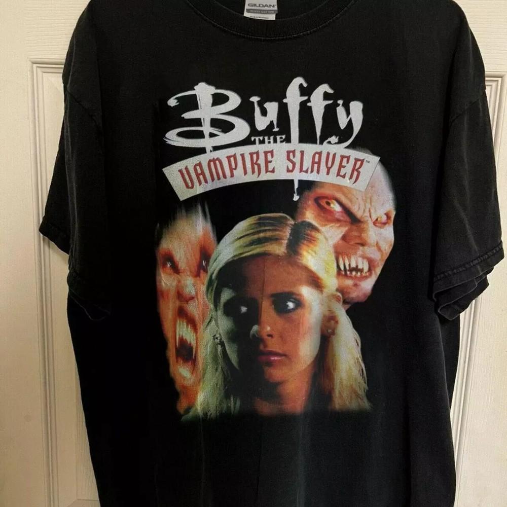 

Buffy The Vampire Slayer Rare Design Basic Black Unisex Tshirt Reprint S5XL Unisex T-Shirt XXXXL