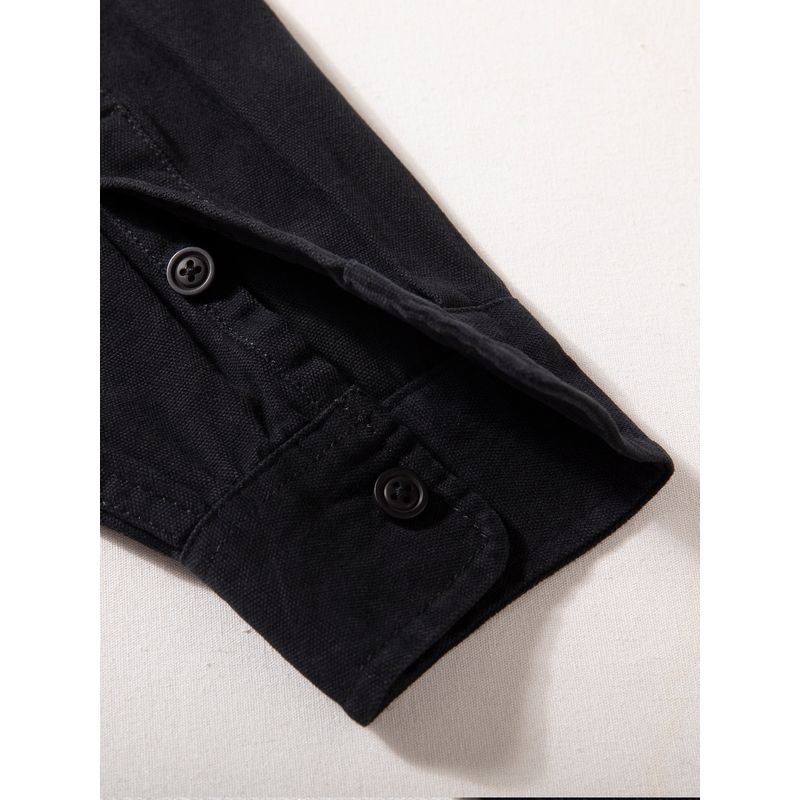 Men's Long-Sleeve Shirt 2025 Autumn Heavyweight American Retro Casual Loose Pure Cotton Cardigan Jacket