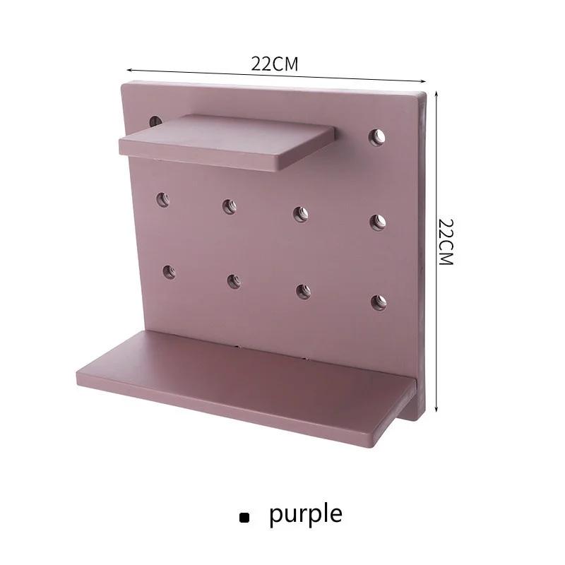 Household Plastic Orifice Storage Rack Living Room Kitchen Bedroom Partition Wall Wall Hanging Shelf