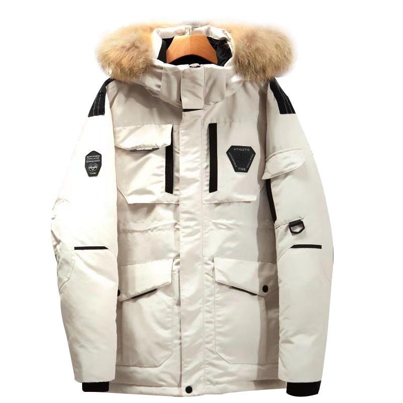 

2025 Winter Unisex Mid-Length Korean Style Down Jacket: Trendy Running Outerwear XXL