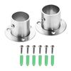 2 Pezzi Acciaio Inossidabile Barra Appendini Asta Supporto Estremità Supporto Flangia-32mm