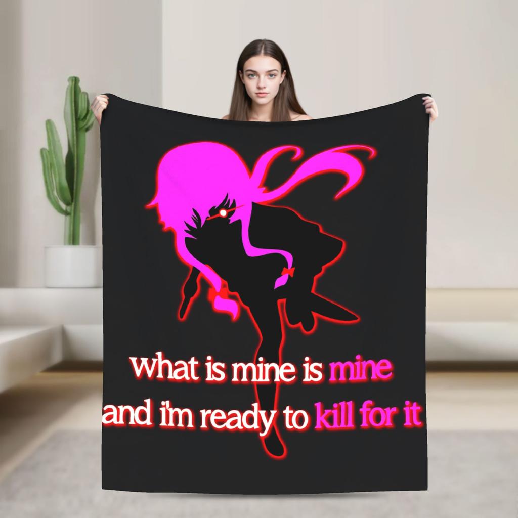 Mirai Nikki Gasai Yuno Super Soft Blankets Plush Throw Blanket Street Trend Couch Chair Flannel Bedspread Sofa Bed Cover