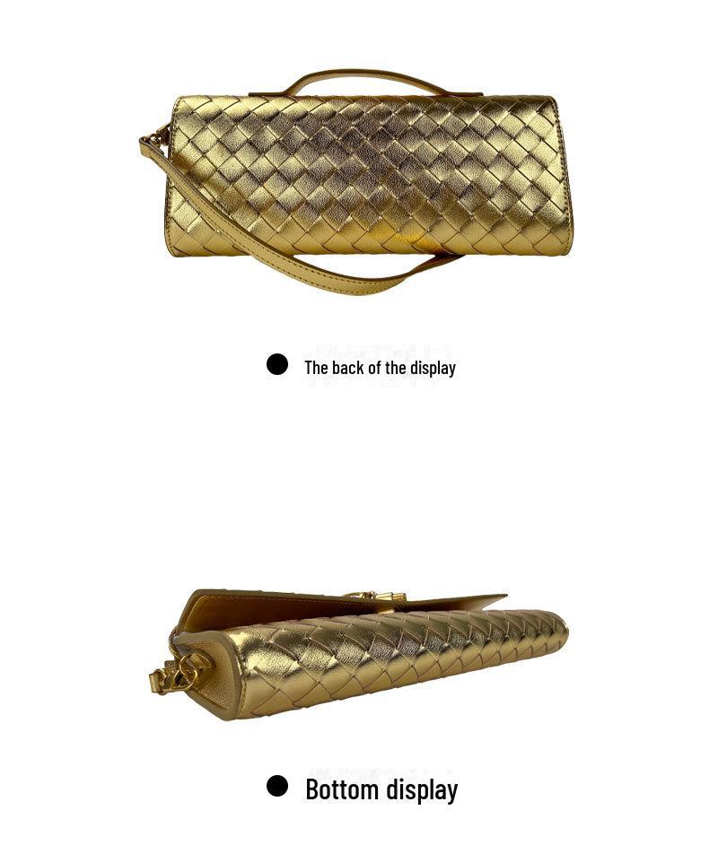 Handgewebte Baguette-Umhängetasche für den Frühling 2024 – europäischer und amerikanischer Modestil