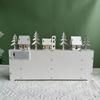 Wooden Advent Calendar with LED Village Lights, 24 Numbered Drawers for Daily Christmas Surprises Plus Seasonal Shelf Display