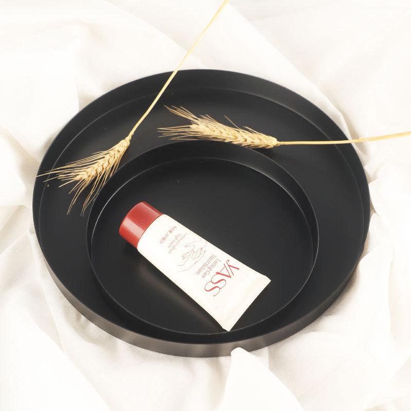 Modern Minimalist Stainless Steel Serving Plate For Hotel Coffee Tea Accessories