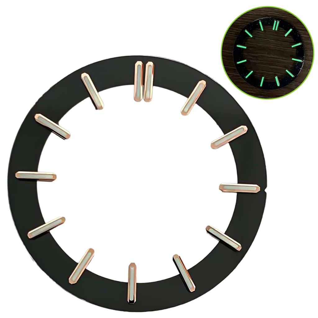 NH70 31.8MM Transparent Watch Dial for NH70 Movement Green Luminous Literal for NH35 Movement Dial Accessories