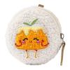 Mini Round Coin Purse Plush Small Pouch Cute Zipper Pouch Compact Change Purse