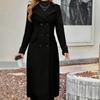 European and American Fashion Double-breasted Women's Warm Coat for Autumn and Winter