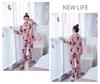Women's Coral Fleece Pajamas: Warm, Thick Cardigan Lapel Homewear Set for Autumn and Winter
