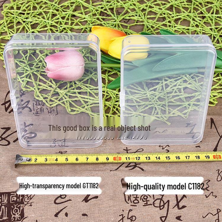 Rectangular Transparent Plastic Box for Storage and Packaging