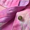 Korean-style Multi-color Tie-dye Short Denim Clothing New Children Lassel Long-sleeved Denim Jacket