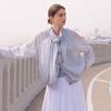 Women Volume Sheer Jumper Gray Kw6mm4050 11
