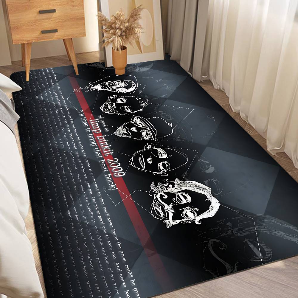 Rock Band Limp Bizkit Zimmerteppiche Waschbar Rutschfest Wohnzimmer Sofas Stühle Bereichsmatte Küche Alfombra