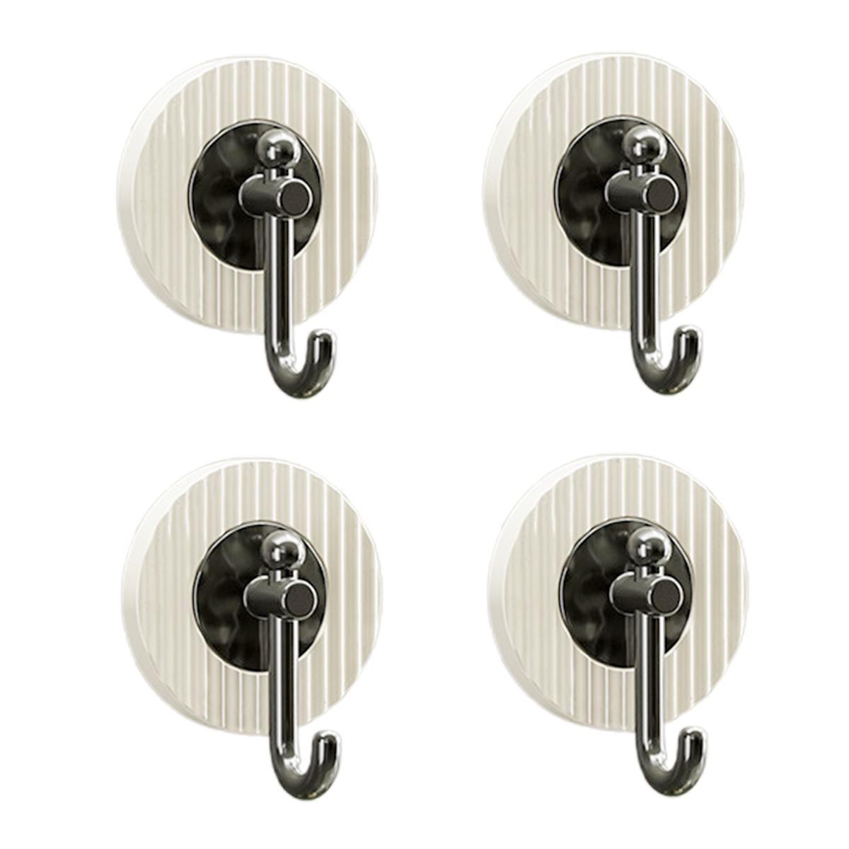 

Wall Hooks Self-Adhesive Hooks Extremely Sticky Luxurious Round Design Kitchen Bathroom