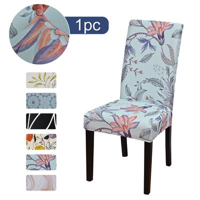 Dining Room Chair Covers Stretch Watercolor Floral Dining Chair Cover Washable Kitchen Chair Slipcovers Seat Protector for Home or Dining Room