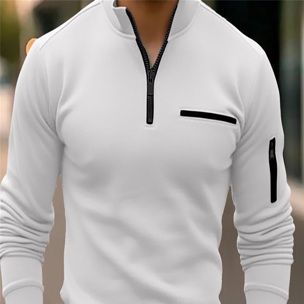 2023 Spring and Autumn POLO Shirt Arm Zipper Men's Sports T-shirt Polo Shirt