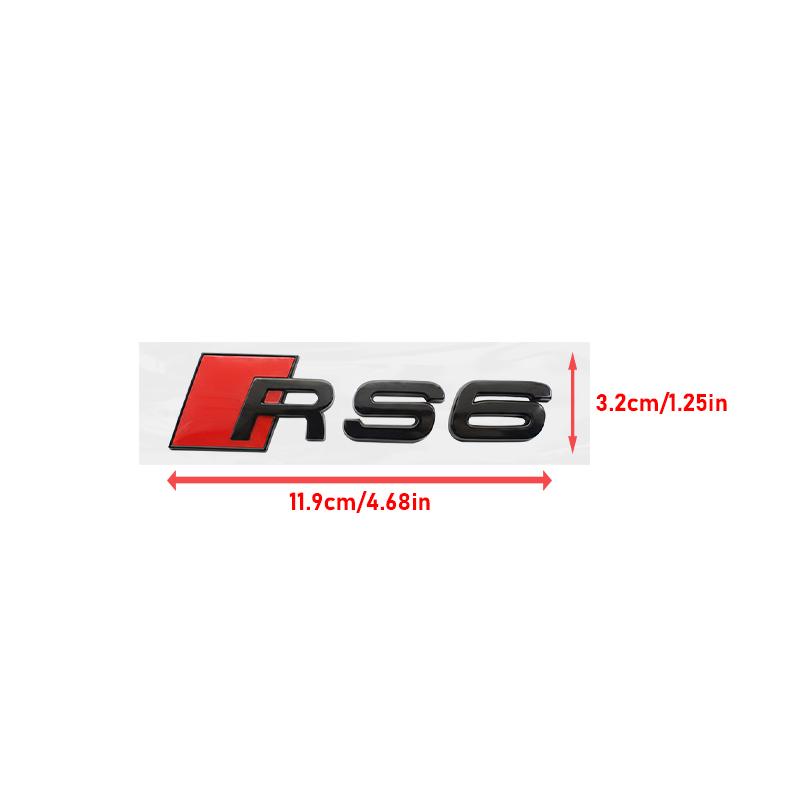 4 Ring Logo 273mm 192mm ABS Car Styling For B RS6 2016-2020 Hood Front Bonnet Grill Rear Trunk Emblem Badge Sticker Accessory